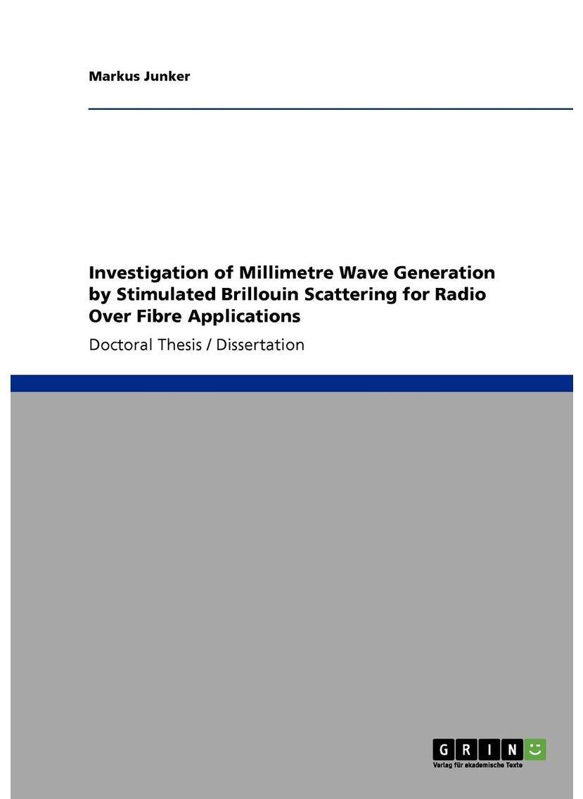 Investigation of Millimetre Wave Generation by Stimulated Brillouin Scattering for Radio Over Fibre Applications 
