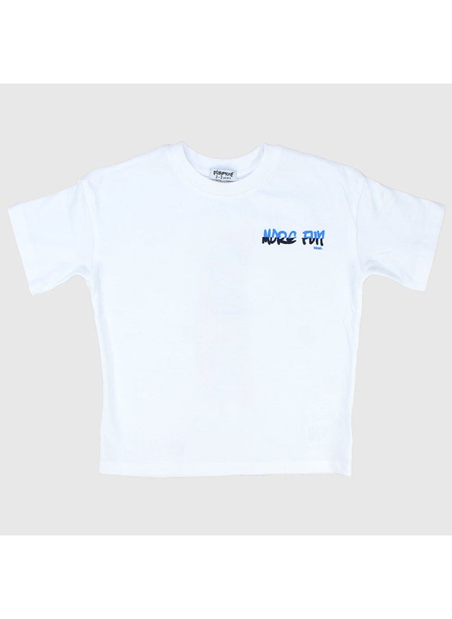 playmore - "More Fun Please" Short-Sleeved T-Shirt - Image 1
