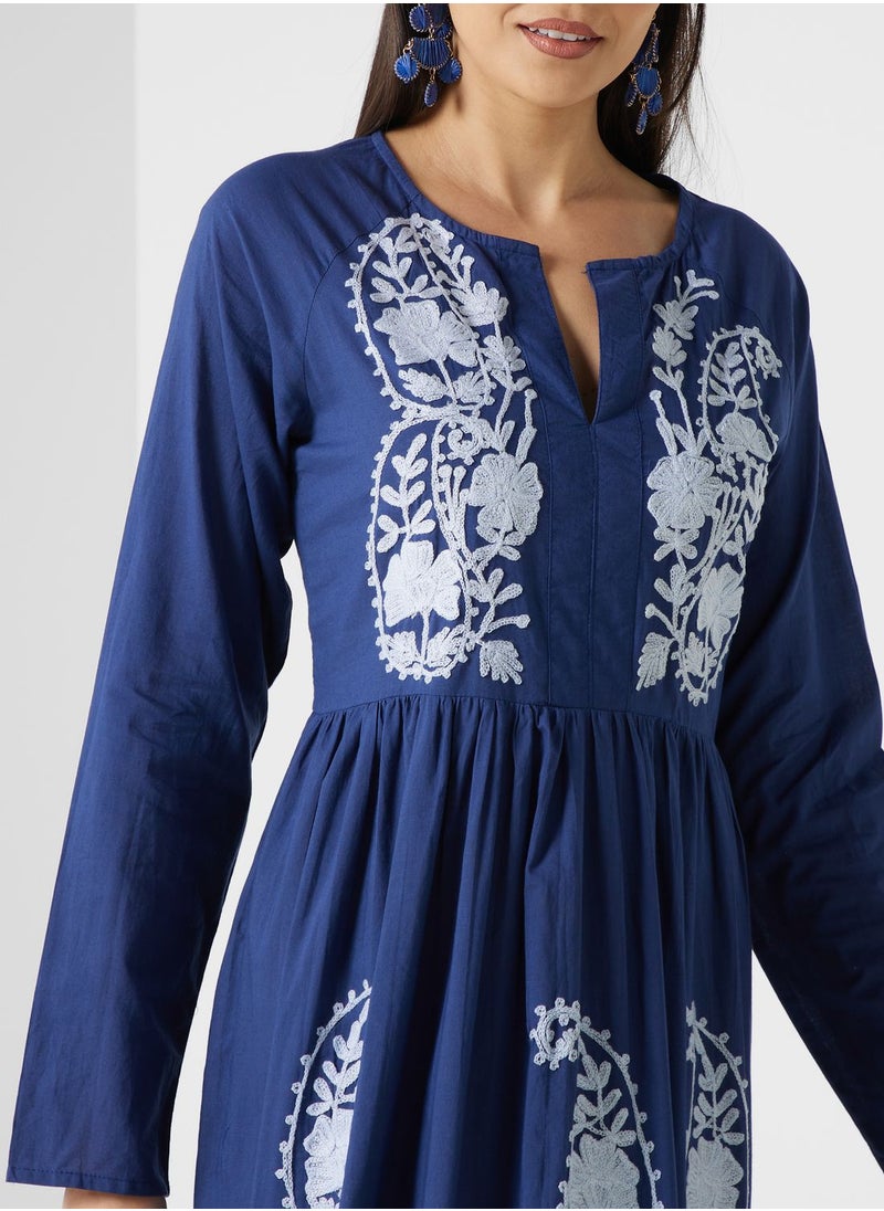 ARABIAN CLOSET - Embroidered Tiered Jalabiya - Image 1