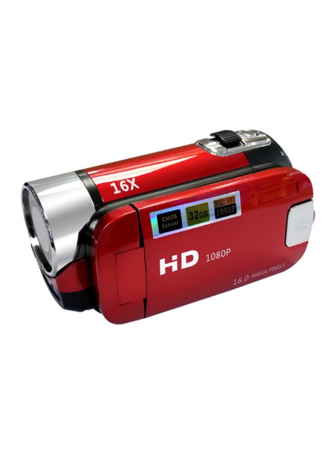 2.7 Inch 1080p Camera HD 16 Million Night Vision Electronic Anti-shake DV Digital Camera Camera D90-Body Color:Red English Rules