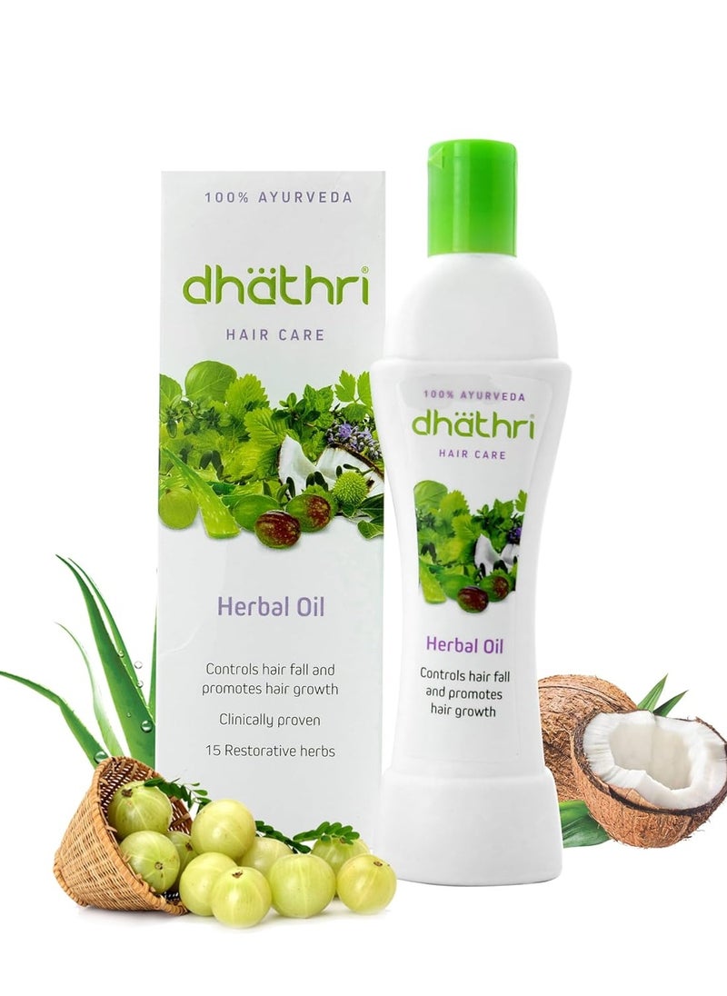 dhathri - Dhathri Hair Care Herbal Oil Ayurvedic Oil for Hair Growth Control Hair Fall and Promotes Hair Growth 100ml - Image 1