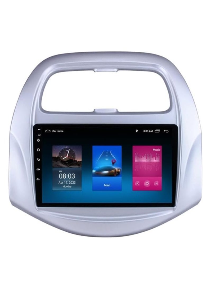 SHEZA STAR Android Car Stereo for Chevrolet Spark Beat 2018-2020 8GB RAM 128GB ROM Support SIM Card, Carplay, Mirror Link Wi-Fi BT, Radio GPS Navigation, 9 Inch IPS Touch Screen with AHD Camera Included  - Image 1