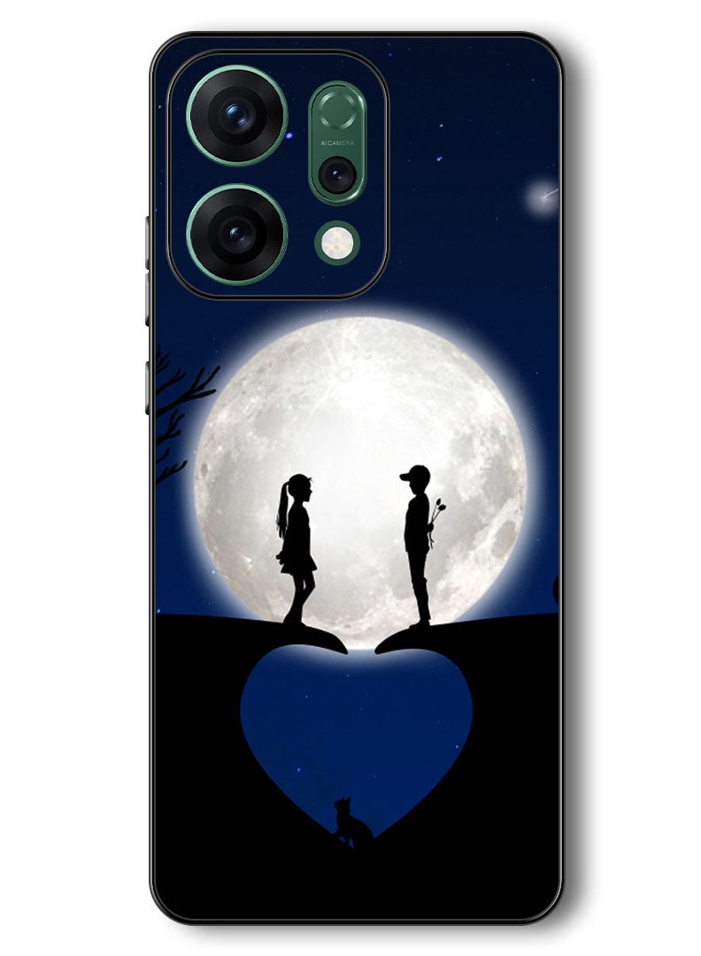 Theodor Case Compatible with Oppo Reno 14 6.59 Inch Protection Shockproof Bumper Cover Couple heart - Image 1