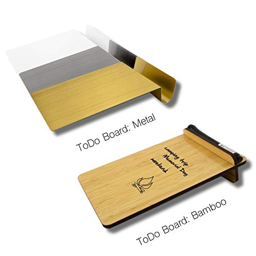Three by Three Seattle 5.5 x 9 Inch to.do Dry Erase Board with Marker for Memos, Lists, and More in Office, Home, Classroom, and Event Spaces (Golden) - Image 2