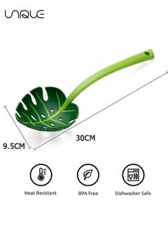 Unique Colander - Turtle leaf colander - BPA-Free Kitchen Spoon High Heat Resistant Nylon Spoon for Cooking Cooking Spoon for Nonstick Cookware Kitchen Utensil Spoon Designed for Cooking Baking Mixing  - Image 2