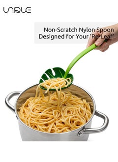Unique Colander - Turtle leaf colander - BPA-Free Kitchen Spoon High Heat Resistant Nylon Spoon for Cooking Cooking Spoon for Nonstick Cookware Kitchen Utensil Spoon Designed for Cooking Baking Mixing  - Image 3