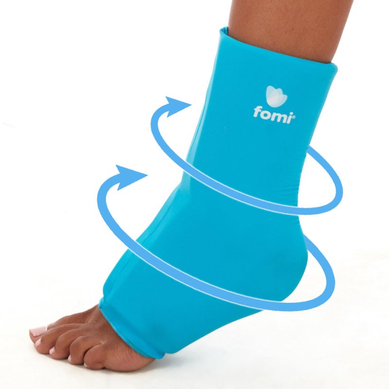 FOMI Hot Cold Ankle Foot Gel Ice Pack Wrap Premium Comfort 360 Degree Solid Gel Cooling Compression for Plantar Fasciitis Heel Spurs Achilles Tendonitis Sore Feet Gout One Size Blue