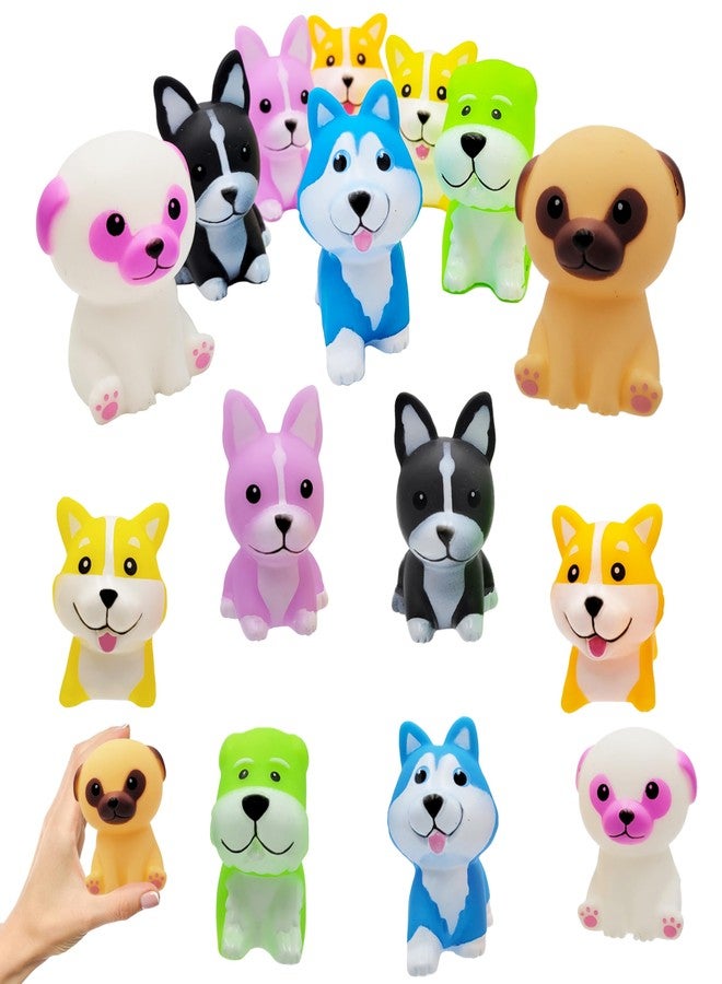 Chochkees Assorted Rubber Dog Toy Doggies for Kids and Toddlers, Bath Birthday Baby Showers Classroom, Summer Beach and Pool Activity, 2" Inches (6-Pack) - Image 1