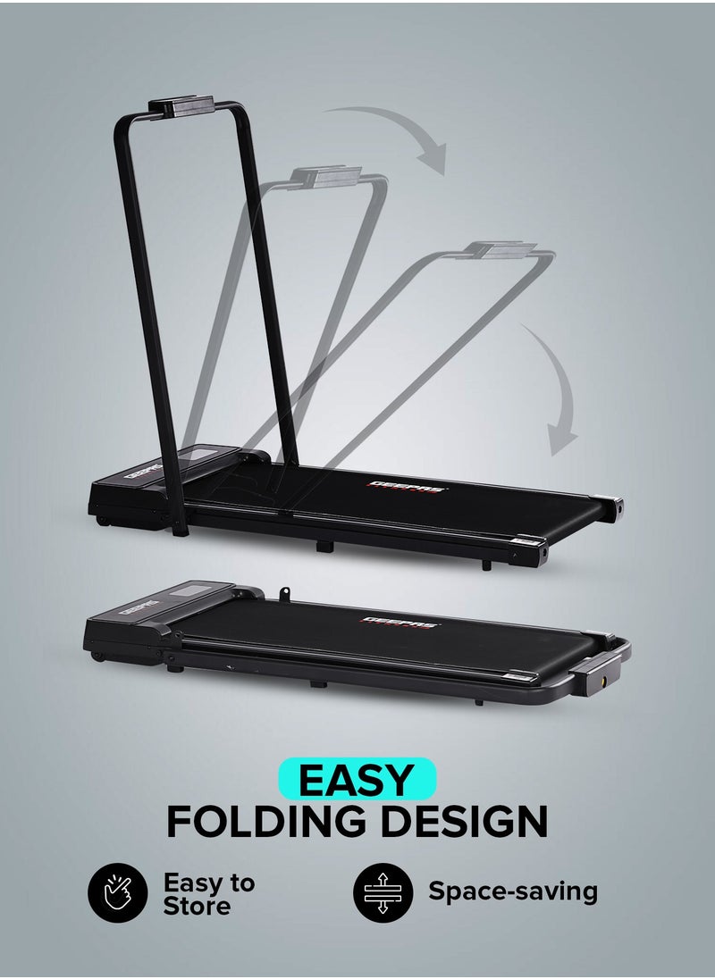 Treadmill Silent Operation with Remote Control | LED Display and Adjustable Speed Range| Foldable Design, Perfect for Home Workouts, Gym Training, Weight Loss| 2 Years Warranty GFT90007