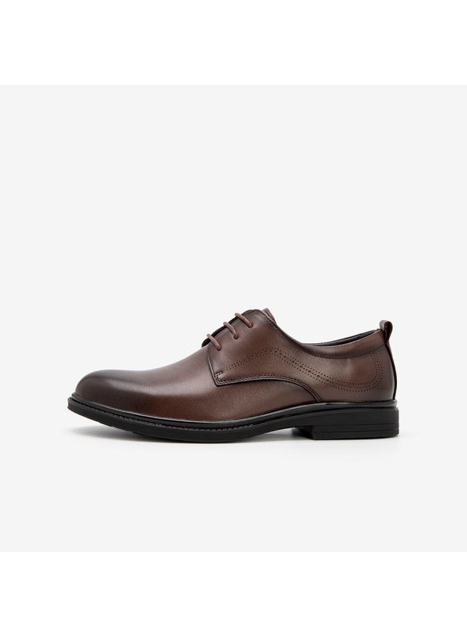 Bata Formal Shoes For Men, Breathable Cowhide And Sheepskin Brogue Business Commute Wedding Shoes, Brown-eka01 Cowhide, Size 42 - Image 1