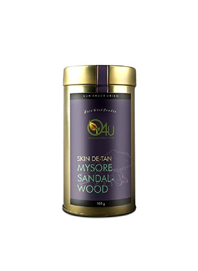 O4U Mysore Sandalwood Powder For De Tan Glowing Skin Oil Control Fades Acne Scars Ageing Marks | Usda Certified 100% Pure Organic | (100G)  - Image 1