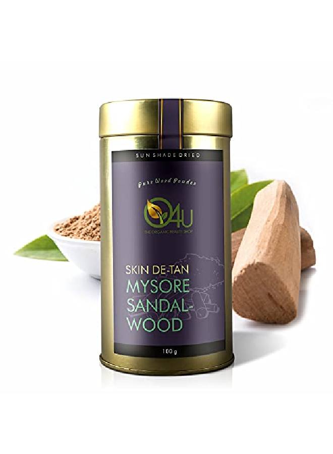 O4U Mysore Sandalwood Powder For De Tan Glowing Skin Oil Control Fades Acne Scars Ageing Marks | Usda Certified 100% Pure Organic | (100G)  - Image 2