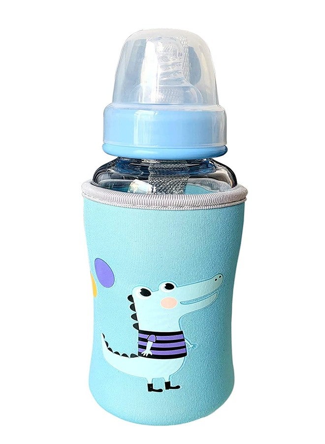 Aplam Chaplam Cute Animated Patterned Soft Stretchable Baby Feeding Bottle Cover with Easy to Hold Strap for 120ml, 150ml, 240ml (Pack of 2- Multicolor6) - Image 5