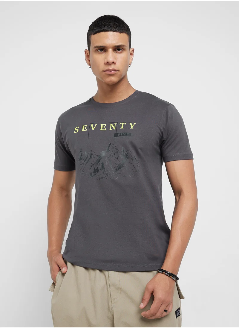 سفنتي فايف Graphic Print T-Shirt