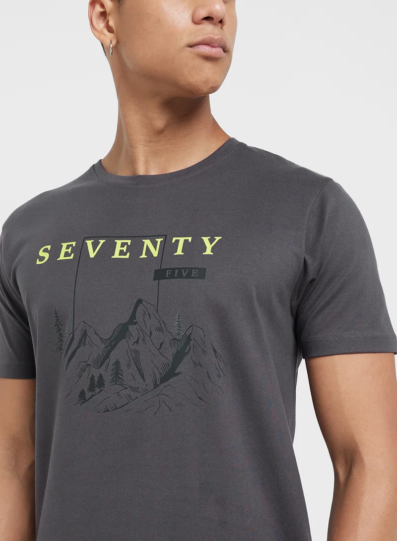Seventy Five Graphic Print T-Shirt