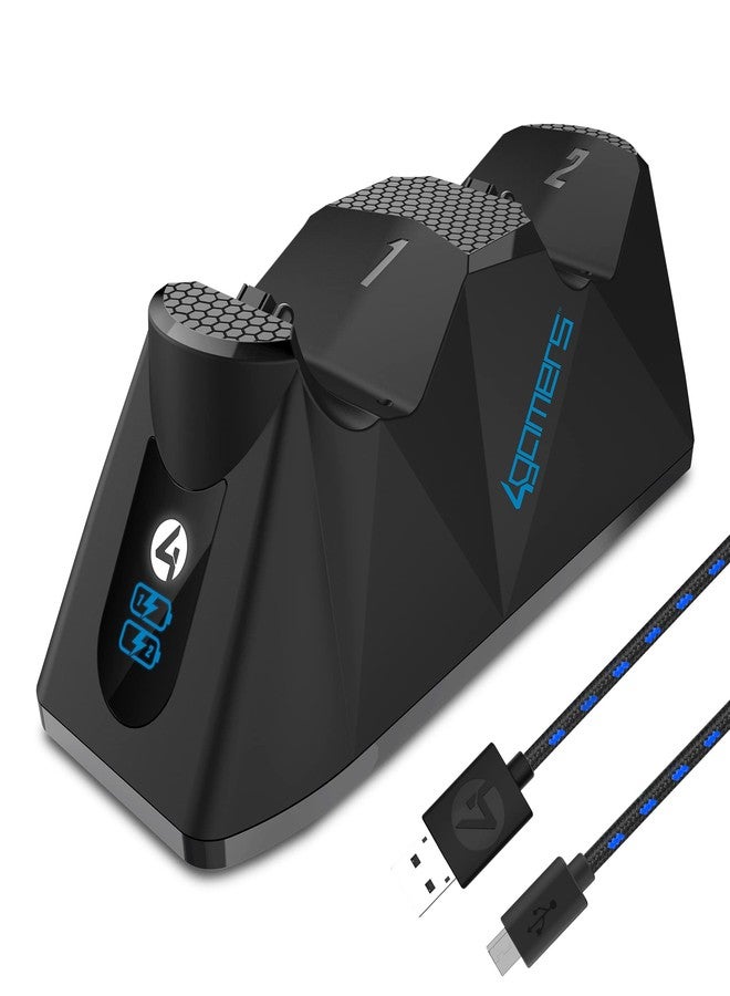 4Gamers SP-C100 Twin Charging Dock with 2M Play & Charge Cable Compatible with PS4 - Image 1