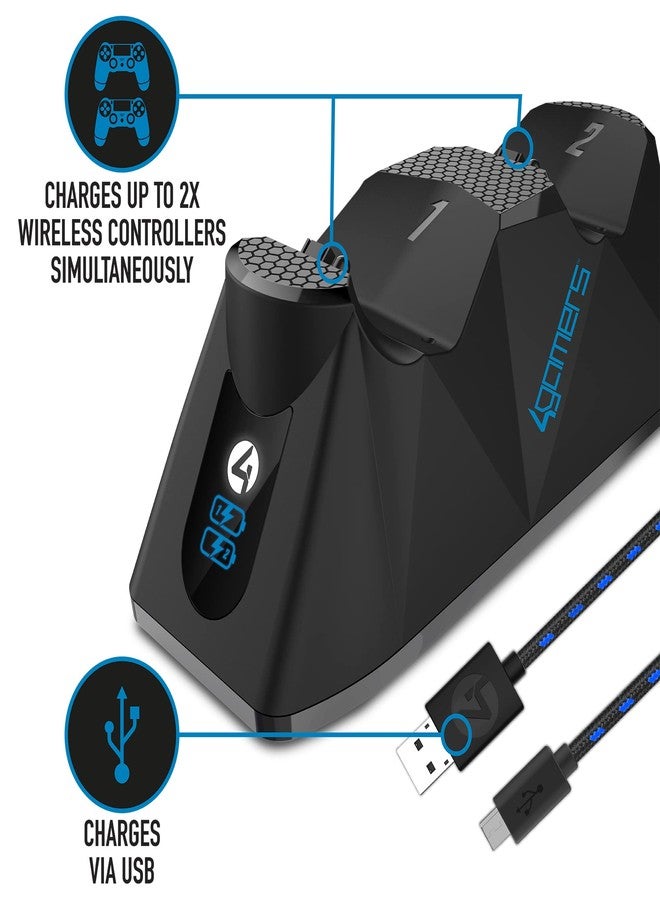 4Gamers SP-C100 Twin Charging Dock with 2M Play & Charge Cable Compatible with PS4 - Image 5