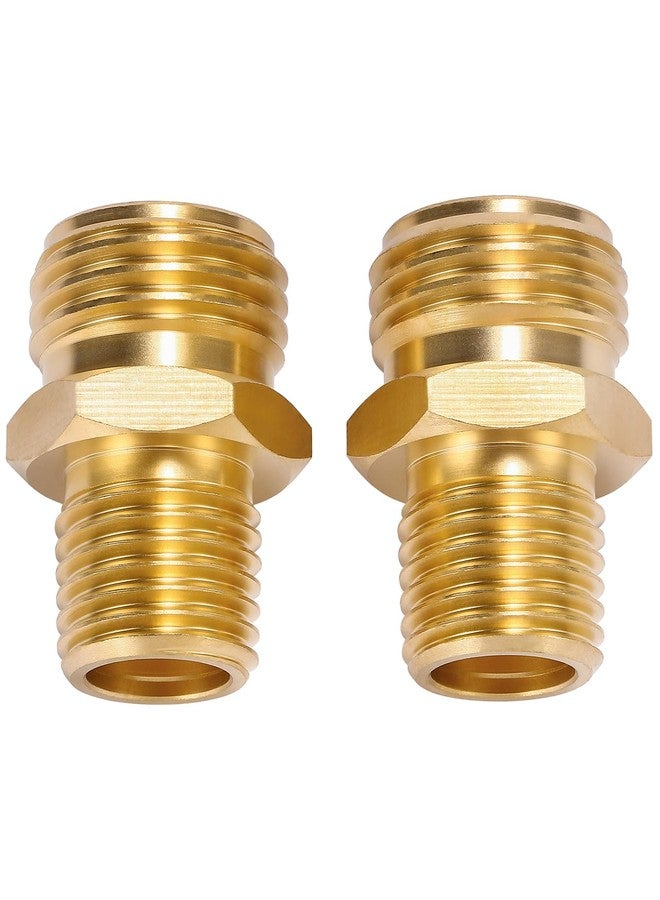 Sanpaint 2 Pack 3/4" GHT to 1/2" NPT Male Connector, Brass Garden Hose Fitting, Male Hose Adapter,Brass Garden Hose to Pipe Fittings Connect - Image 4
