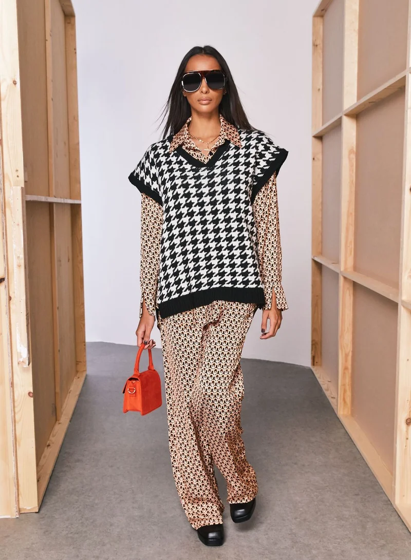 Missguided Printed Button Down Shirt