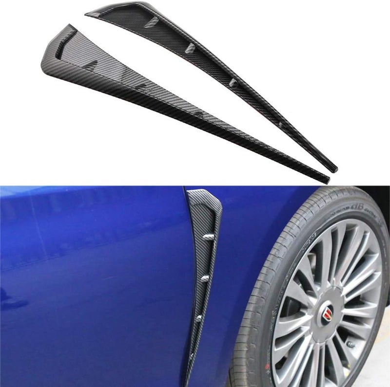 QASULER Car Blade Side Wing Vent Gills - Glossy Black - Image 2