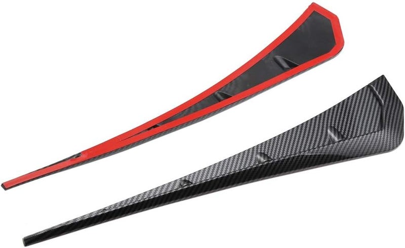 QASULER Car Blade Side Wing Vent Gills - Glossy Black - Image 3