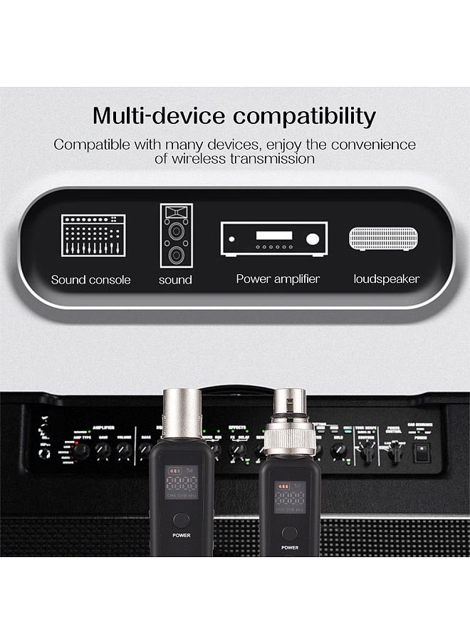 Microphone Wired to Wireless Xlr Transmitter and Receiver UHF Wireless Mic System