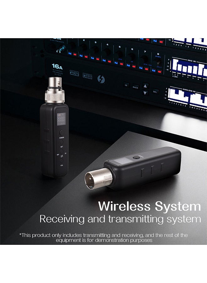 Microphone Wired to Wireless Xlr Transmitter and Receiver UHF Wireless Mic System