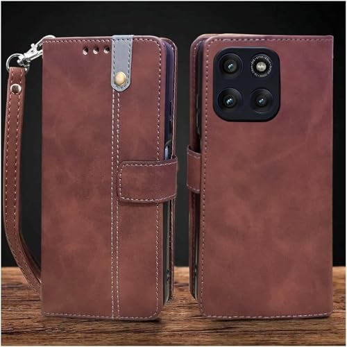 Excelsior Flip Case for Motorola Moto Edge 60 Pro | Premium PU Leather | Full Protection (Coffee) - Image 1