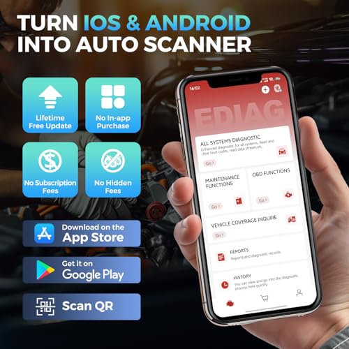 KINGBOLEN Ediag Elite OBD2 Scanner Bluetooth, Bi-Directional Control Scanner All System Diagnostic Tool for iOS & Android, 15+ Hot Reset, CANFD Protocol, FCA AutoAuth, No Subscriptions Lifetime Update - Image 5