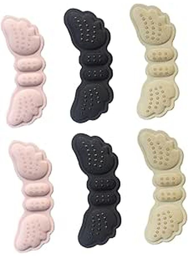 3 Pairs Thin Anti Wear Self Adhesive Heel Patches Blister Pads Wings Design For Shoe Protection - Image 1