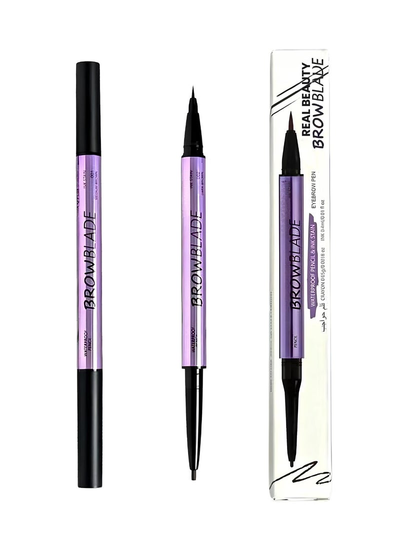 ريال بيوتي قلم حواجب مقاوم للماء يدوم طويلاً، بني غامق 002 - Image 1