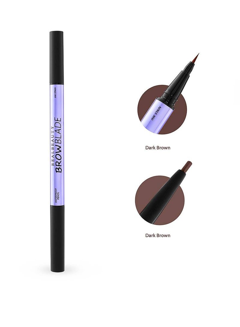 ريال بيوتي قلم حواجب مقاوم للماء يدوم طويلاً، بني غامق 002 - Image 2