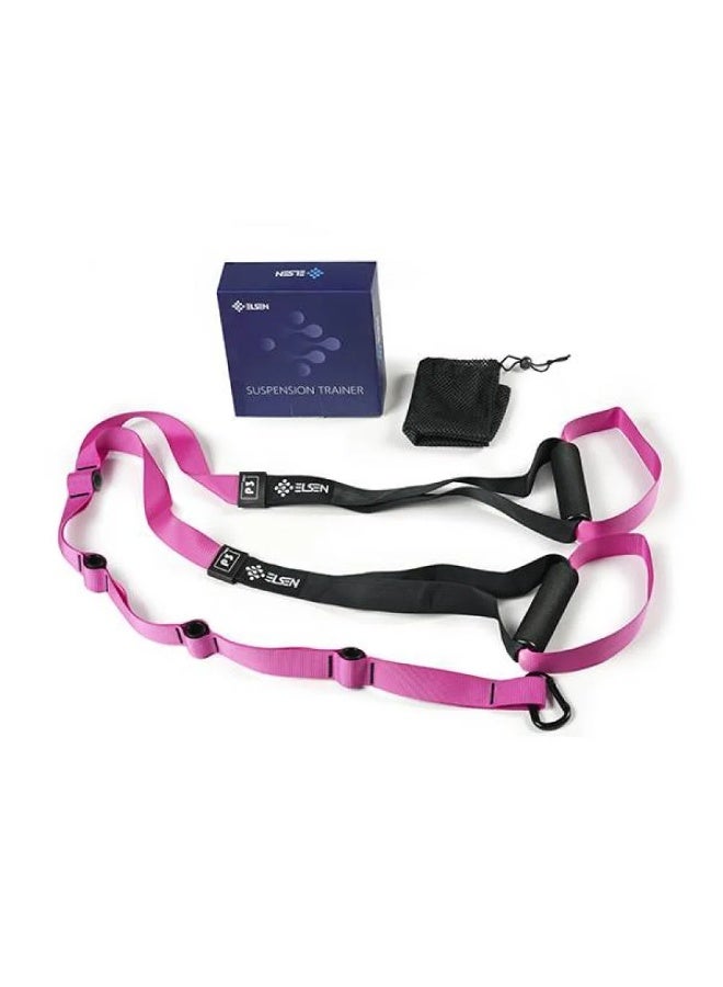 Elsen TRX Resistance Training Rope – Build Strength, Burn Fat & Improve Balance (Pink, 3 m) - Image 3
