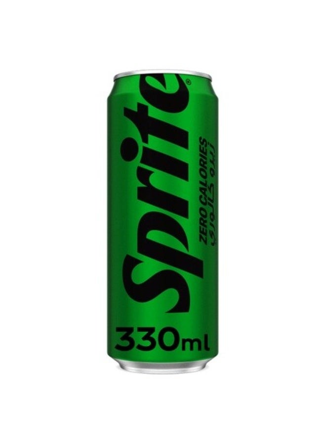 Sprite Zero Sugar Carbonated Soft Drink – 330ml Can (24 Units) - Image 1