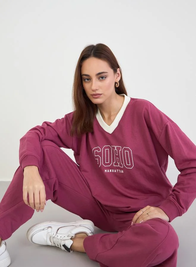Oversized Regular Length Sweatshirt and Joggers Co-Ords