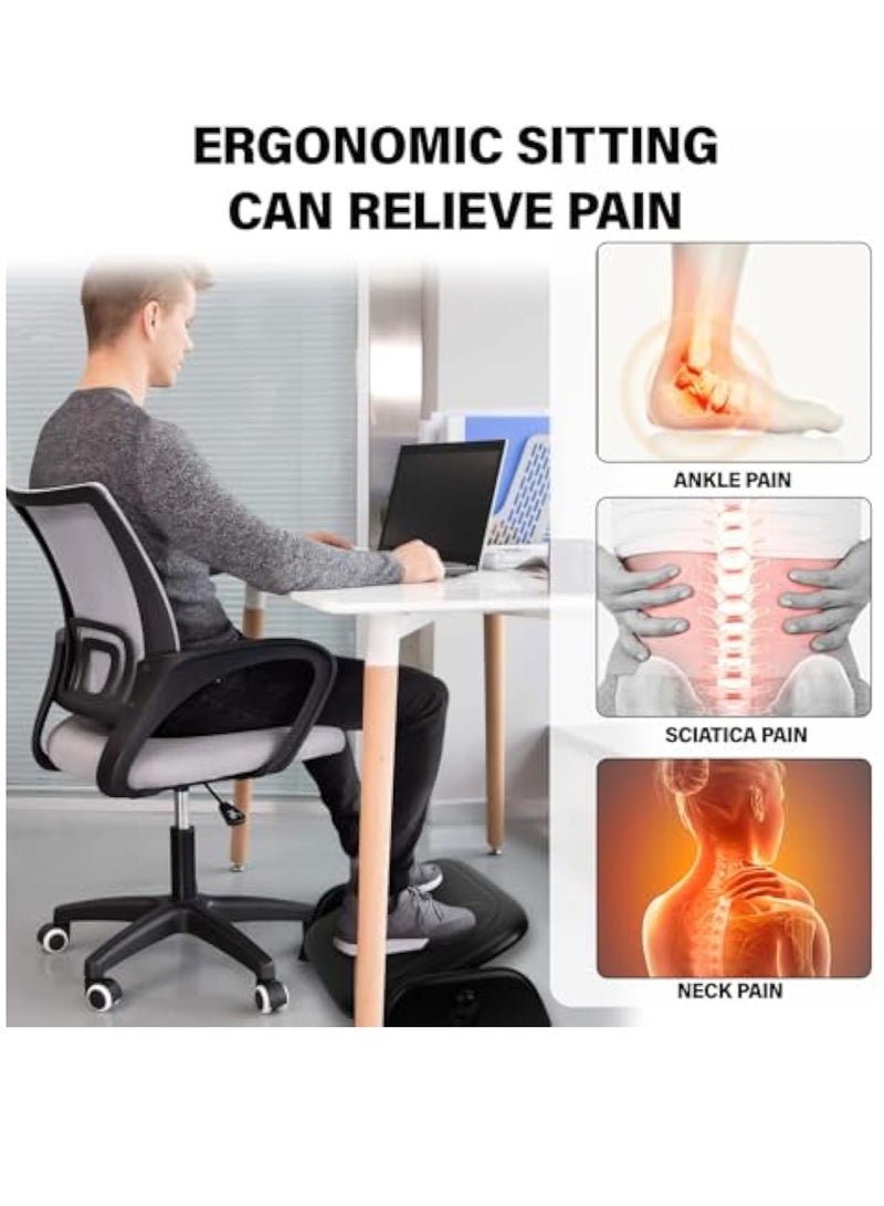 Hihonor Foot Rest for Under Desk at Work, Adjust The Tilt Angle and Height Under Desk Footrest，Work from Home Massage Decompression Foot Rest（Black）  - Image 4