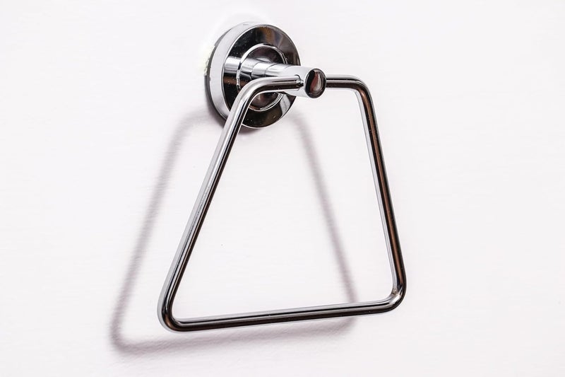 OCCURA OCCURA Stainless Steel Napkin Hanger for Washbasin/Napkin Holder for Bathroom/Towel Ring for Shower Area Anti Corrosive Steel Elegant Look Triangle Shape Napkin Ring, Bathroom Accessories  - Image 1