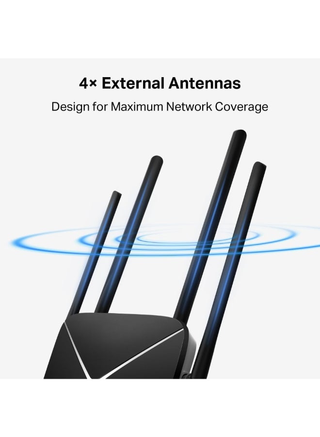 MERCUSYS AC1200 Wi-Fi 4G LTE Router, Build-In 150Mbps 4G LTE Modem
SPEED: 300 Mbps at 2.4 GHz, 867 Mbps at 5 GHz, 4G Cat4 150/50 Mbps
SPEC: 2× External Detachable LTE Antennas, 2× External Fixed Wi-Fi Antennas,  3× 10/100 Mbps LAN Ports, 1× 10/100 Mbps WAN/LAN Port, FDD-LTE (B1/B3/B5/B7/B8/B20/B28), TDD-LTE (B38/B40), HSPA+/UMTS (B1/B5/B8)
FEATURE: MERCUSYS APP, Nano SIM Card Plug and Play, 3G/4G Router/Wi-Fi Router Mode, SMS, IPv6, Parental Controls Black - Image 4