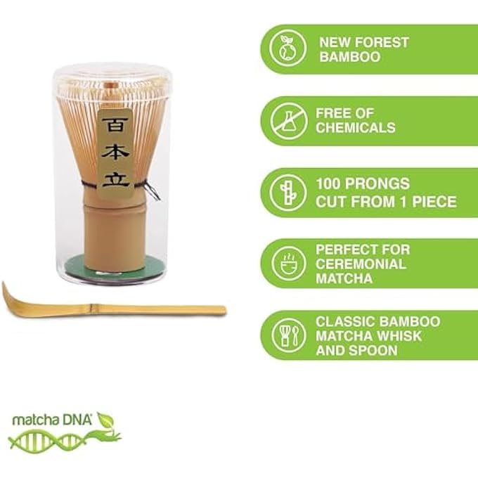 OZORI Matcha Stirrer Matcha Ceremony Accessory Matcha Brush And Bamboo ScoopHandmade From Natural Bamboo TwoPiece Set - Image 3