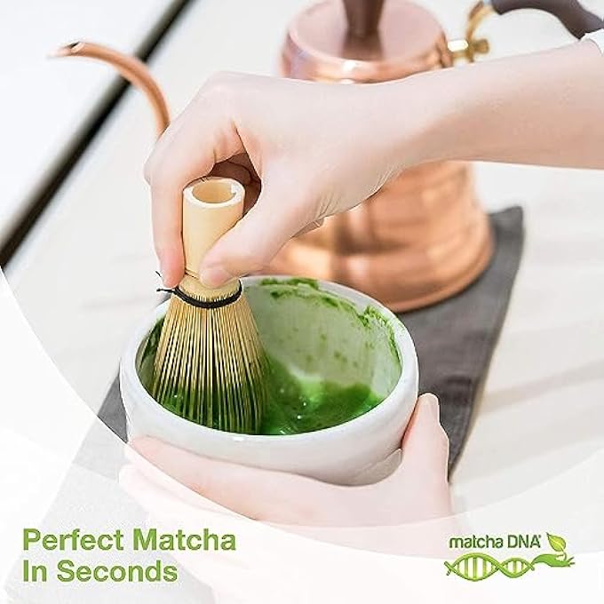 OZORI Matcha Stirrer Matcha Ceremony Accessory Matcha Brush And Bamboo ScoopHandmade From Natural Bamboo TwoPiece Set - Image 4
