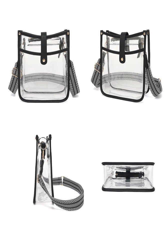LOXOMU Clear Bag for Stadium Events - Clear Crossbody Bag Stadium Approved with Guitar Strap, Clear Stadium Bags for Women for Concerts, Festival - Image 5