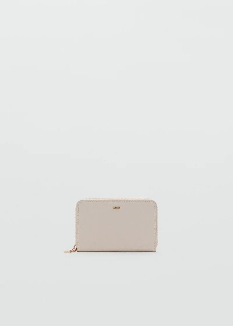MANGO Saffiano-effect wallet