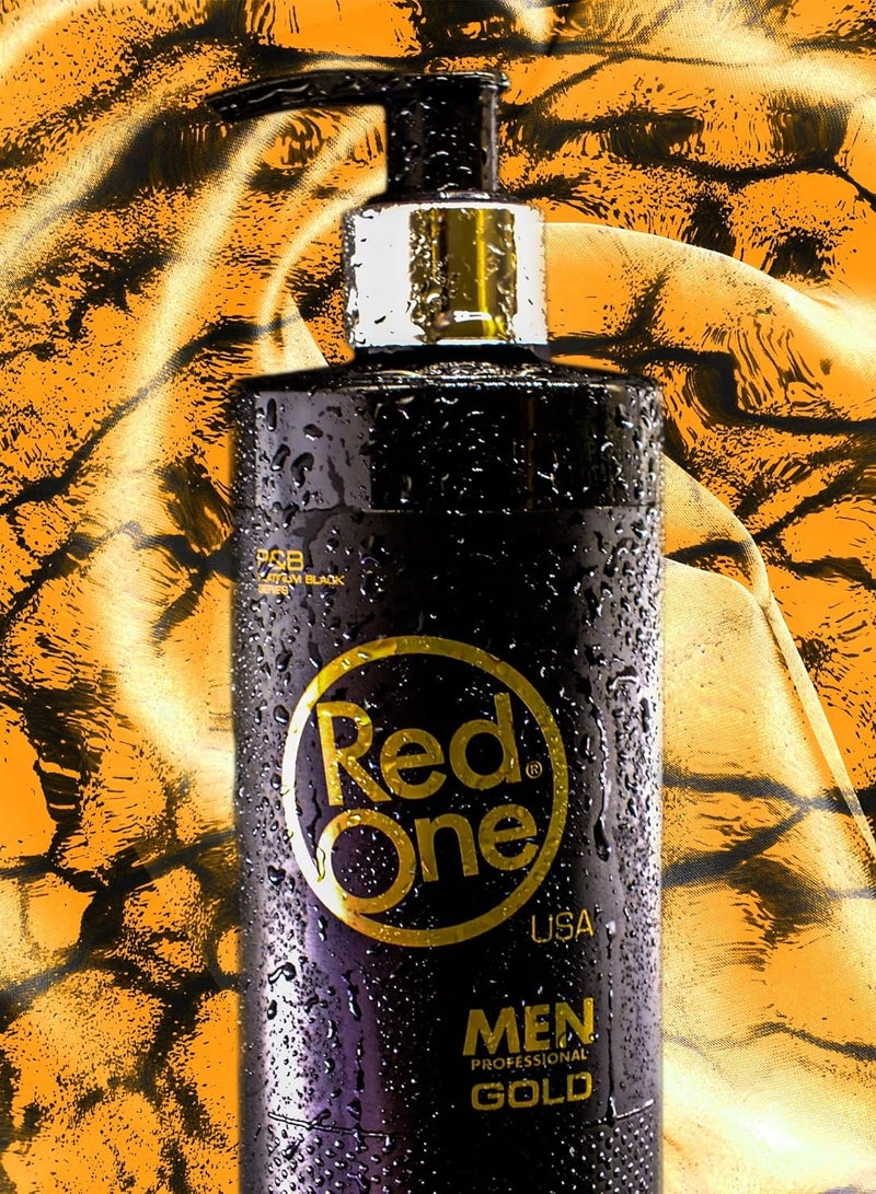 ريد ون كريم كولونيا ما بعد الحلاقة جولد للوجه 400 مل – عطر يدوم طويلاً وراحة للبشرة - Image 4