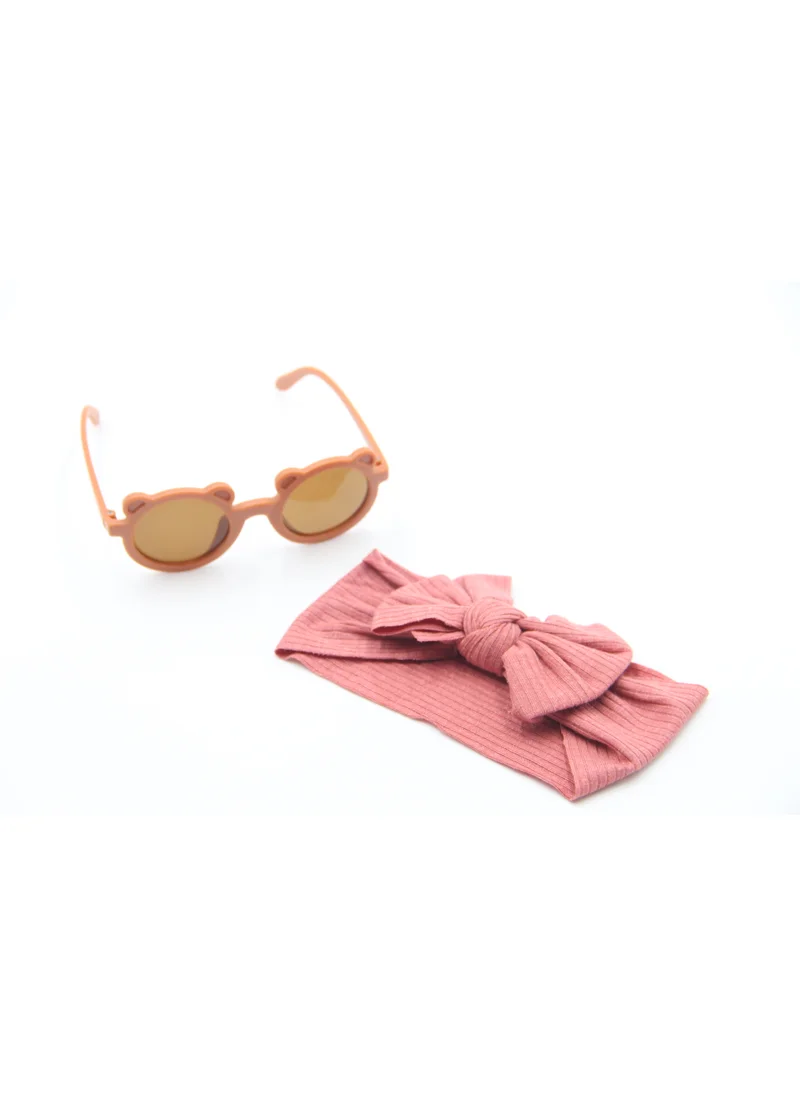 D'Daniela Ana Glasses and Headband Set For Babies and Girls Light Brown Colour