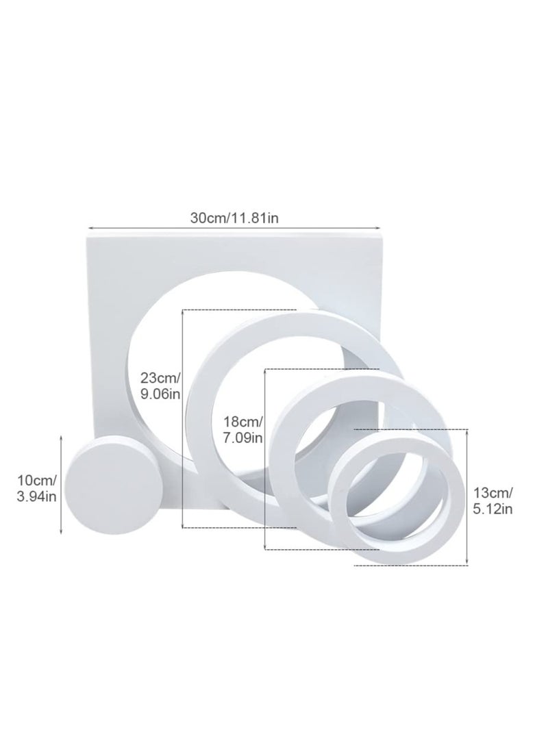 5pcs Hard Foam Shapes Makeup Tools Studio Shooting Props Geometric Cube Cosmetics For Lipstick Craft Photography Background (White) - Image 4