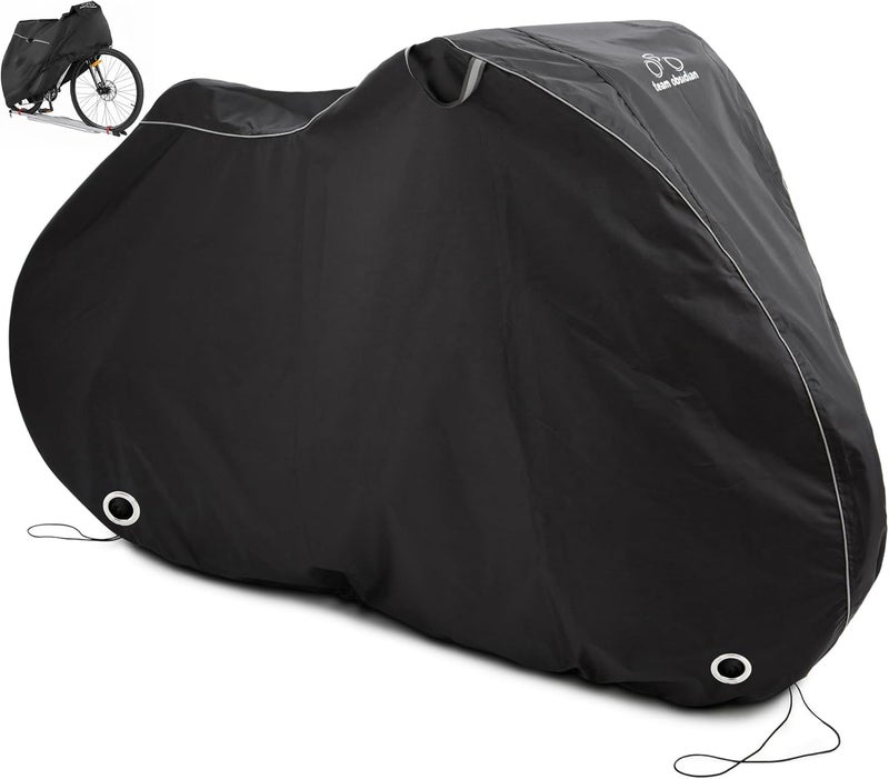 TeamObsidian Bike Cover - Waterproof Outdoor & Indoor Bicycle Storage For 1 to 3 Bikes - Heavy Duty Ripstop 210D Tent Material - Stationary Electric Bike Protection for All Seasons - Image 1