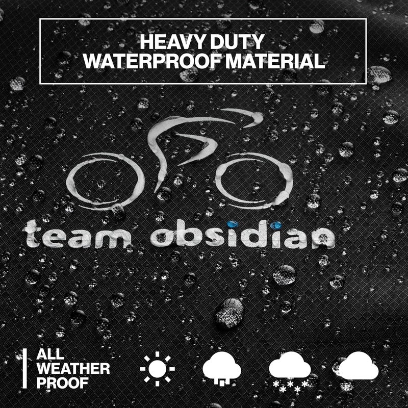 TeamObsidian Bike Cover - Waterproof Outdoor & Indoor Bicycle Storage For 1 to 3 Bikes - Heavy Duty Ripstop 210D Tent Material - Stationary Electric Bike Protection for All Seasons - Image 2