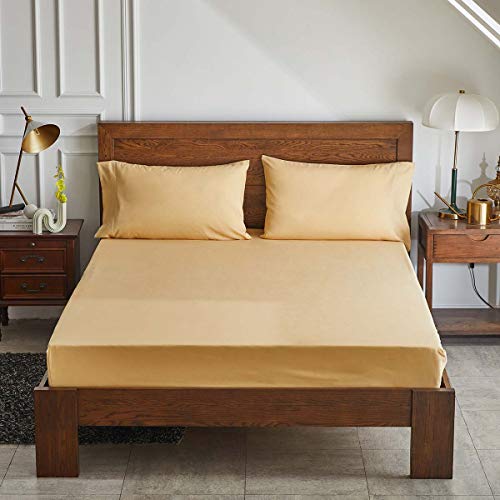 Uozzi Bedding Gray Comforter Sheet Set Bed in a Bag 7 Pieces Queen Size Tree Branch Bloom Flower Spring Summer Bedding Set (1 Comforter 2 Pillow Shams 1 Tan Flat Sheet 1 Fitted Sheet 2 Pillowcases) - Image 4