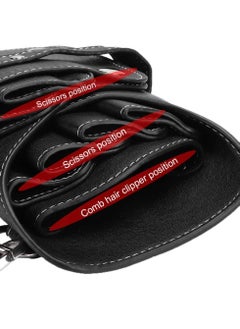 Excefore Scissors Shear Hairdressing Waist Holder Case Bag, Barber Scissor Pouch Holster with Belt for Hairdressers, Durable for Pumps Useful Pu Leather,Black  - Image 4