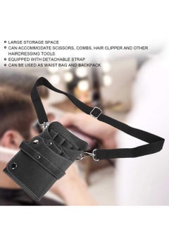 Excefore Scissors Shear Hairdressing Waist Holder Case Bag, Barber Scissor Pouch Holster with Belt for Hairdressers, Durable for Pumps Useful Pu Leather,Black  - Image 5